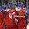 GANGNEUNG, SOUTH KOREA - FEBRUARY 18: The Czech Republic's Michal Repik #62 celebrates with Tomas Kundratek #84, Roman Cervenka #10, Michal Jordan #47 and Jan Kovar #43 after scoring a third period goal against Switzerland during preliminary round action at the PyeongChang 2018 Olympic Winter Games. (Photo by Andre Ringuette/HHOF-IIHF Images)

